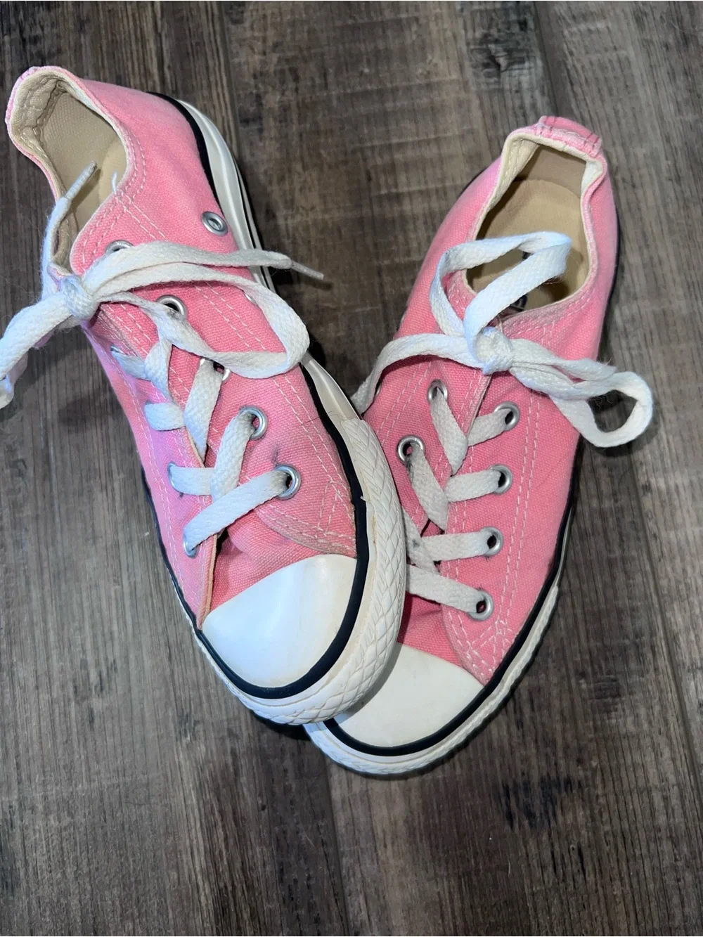 Converse Kids Pink Low-Top Canvas Sneakers